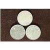 Image 1 : 1940, 41 & 1943 GERMAN 10 PFENNIGS WITH SWASTIKA