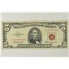Image 1 : 1963 $5 US NOTE RED SEAL