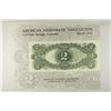 Image 1 : COPY OF $2 US NOTE PRINTED ON CARD BY BEP