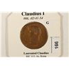Image 3 : 41-54 A.D. CLAUDIUS I ANCIENT COIN