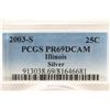 Image 3 : 2003-S SILVER ILLINOIS QUARTER PCGS PR69 DCAM