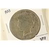 Image 1 : 1923 PEACE SILVER DOLLAR