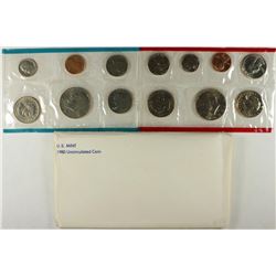1980 US MINT SET (UNC) P/D (WITH ENVELOPE)