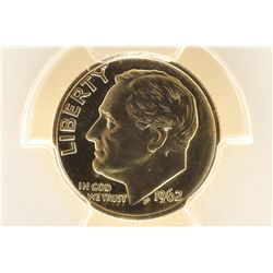 1962 SILVER ROOSEVELT DIME PCGS PR68