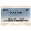 Image 3 : 1962 SILVER ROOSEVELT DIME PCGS PR68