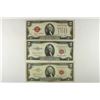 Image 1 : 1928-G,1953 & 1963 $2 US RED SEAL NOTES