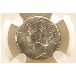 1944-S MERCURY DIME NGC MS64