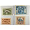 Image 1 : 4 ASSORTED GERMAN NOTGELDS 2-10 & 2-20 HELLERS