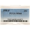Image 3 : 1998-P WASHINGTON QUARTER PCGS MS66