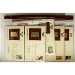8 ASSORTED 1ST DAY ISSUE ENVELOPES WITH GOLD