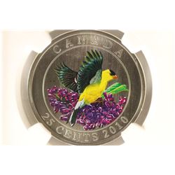 2010 CANADA 25 CENT BIRDS OF CANADA GOLDFINCH