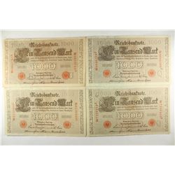 4-1910 GERMAN 1000 MARK CURRENCIES