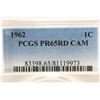 Image 3 : 1962 LINCOLN CENT PCGS PR65RD CAM