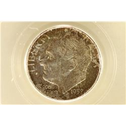 1957-D SILVER ROOSEVELT DIME PCGS MS66 TONED