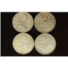 Image 1 : 1943, 53, 64 & 1965 CANADA SILVER 25 CENTS