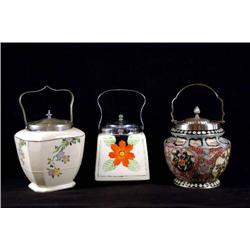 Porcelain Biscuit Jars, Vintage England
