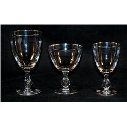 Glassware Set-Clear with Silver Trim 44