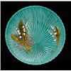 Image 1 : Majolica Plate- Fan Leaf and Floras