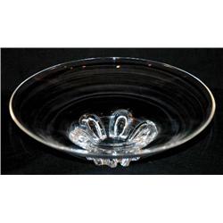 Steuben Glass Center Bowl on Applied Fe