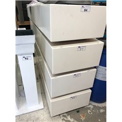 LOT OF 4 WOOD BENCHES/RISERS, 96