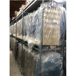 LINEN INC. CONTENTS OF 3 BAYS OF RACKING, LINEN INCLUDES TABLE CLOTHES AND MORE, VARIOUS SIZES,