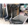 Image 1 : LARGE QUANTITY OF MOBILE COLLAPSIBLE CLOTHING RACKS, CHROME