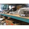 Image 1 : SHELF LOT OF EVENT PLATES, VARIOUS STYLES, COLOURS, SIZES AND DESIGNS, CRATES INCLUDED