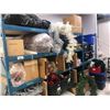 Image 1 : CONTENTS OF 2 BAYS OF RACKING INC. CHRISTMAS DECOR, GARLANDS, TINSEL, WREATHS, LINENS, AND MORE,