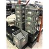 Image 1 : ASSORTMENT OF BLACK AND GREY STACKING/MODULAR STORAGE BINS