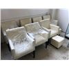 Image 1 : LOT OF CREAM/OFF-WHITE CHAIRS AND FOOT STOOLS