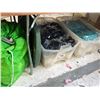 Image 1 : 2 BINS AND 1 BAG OF ASSORTED LINEN/DECOR ITEMS
