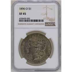 1896-O $1 Morgan Silver Dollar Coin NGC XF45