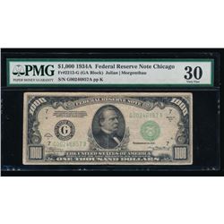 1934A $1000 Chicago Federal Reserve Note PMG 30