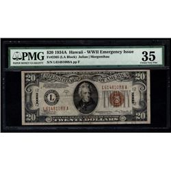 1934A $20 Hawaii Federal Reserve Note PMG 35