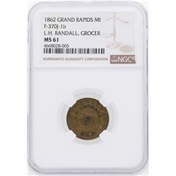 1862 Grand Rapids, MI Civil War Token NGC MS61