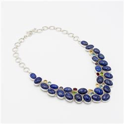 Stunning Blue Lapis Lazuli Mixed Gemstone Necklace