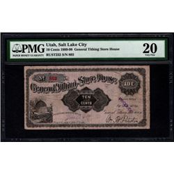 10 Cent 1889-98 General Tithing Store House Note PMG 20