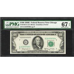 Finest Known 1950E $100 Federal Reserve Note Chicago PMG Superb Gem Uncirculated 67EPQ