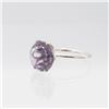 Image 2 : Natural 6.5ct Hand Carved Rose Amethyst Ring