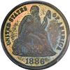Image 2 : 1886 Proof Seated Liberty Dime Coin Arrows PCGS PR66 CAC Amazing Toning