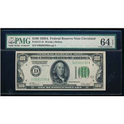 1928A $100 Cleveland Federal Reserve Note PMG 64EPQ