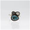 Image 1 : Sterling Silver Turquoise Multi Gem Ring