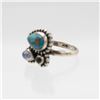 Image 3 : Sterling Silver Turquoise Multi Gem Ring