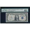 Image 1 : 1935A $1 Experimental S Silver Certificate PMG 65EPQ