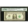 Image 1 : 2003 $1 Super Radar Serial Federal Reserve Note PMG 25