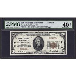 1929 $10 San Francisco National Bank Note PMG 40EPQ