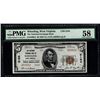Image 1 : 1929 $5 Wheeling National Bank Note PMG 58