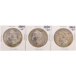 Lot of (3) 1884-O $1 Morgan Silver Dollar Coins