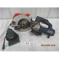 3 Items- B & D Circular Saw, Bosch Jig Saw, B & D Sander