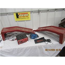 Car Ramps, 2 Battery Chargers, & Eliminator